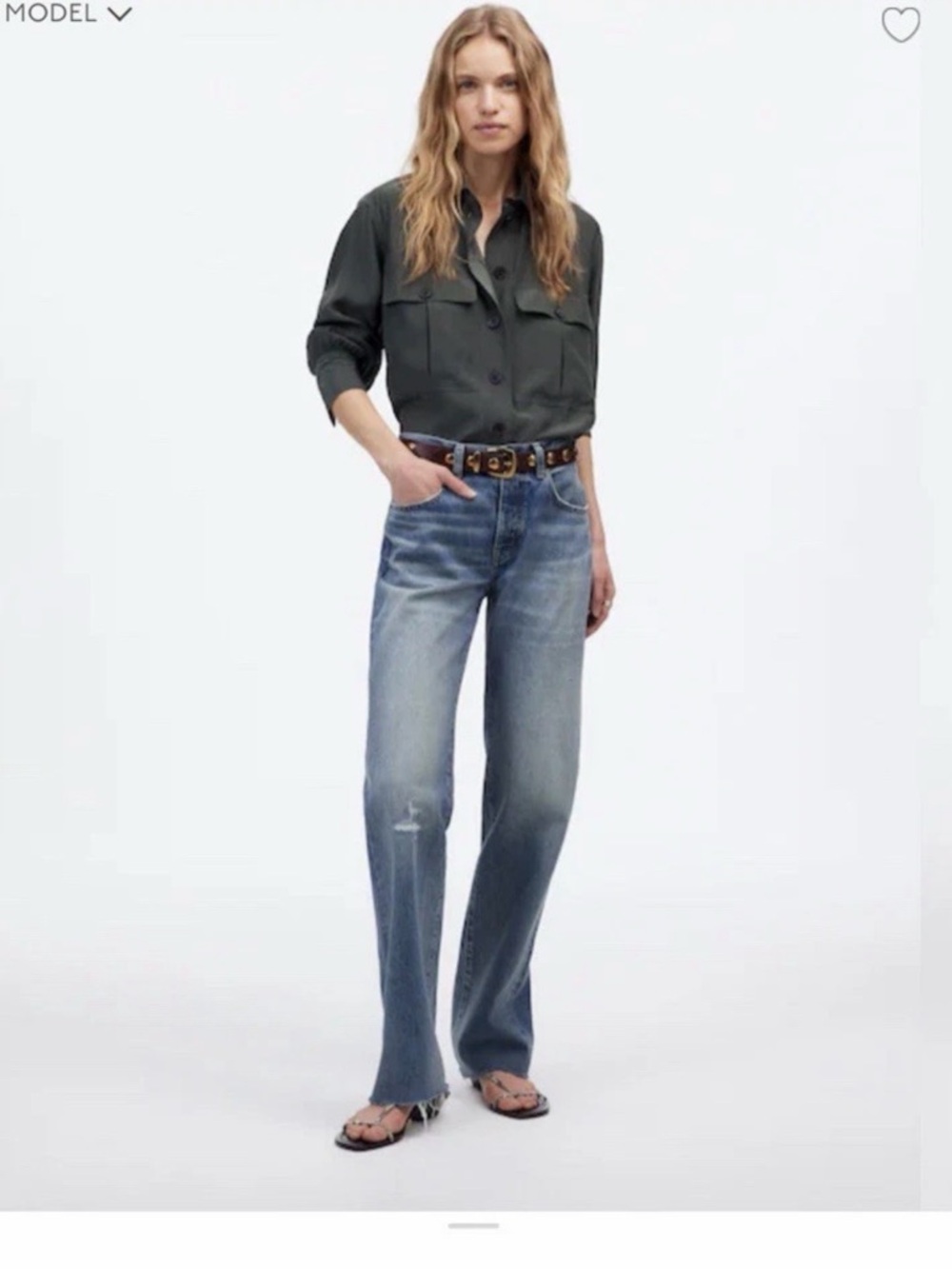 NWT! Madewell Dean Easy Straight Jeans in Monessen Wash - Picture 4 of 4